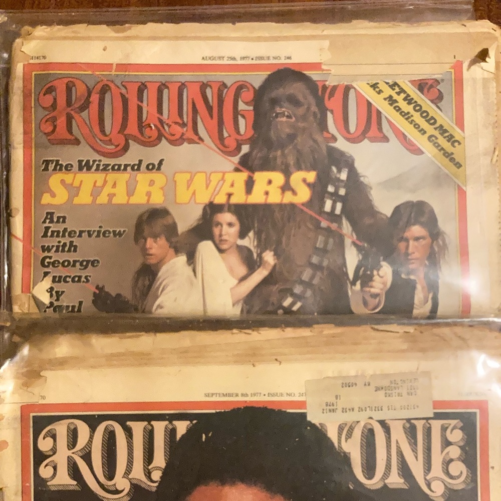 Vintage Rolling Stones magazine the wizard of stars wars and oj simpson